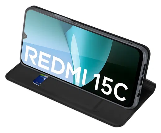 Dux Ducis Skin Pro Xiaomi Redmi 15C Hoesje Portemonnee Book Case Zwart afbeelding 6