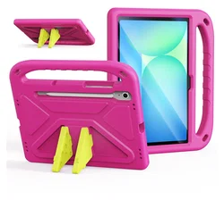 Dux Ducis PUFF Samsung Tab S10 Lite/S10 FE/S9 FE Kinder Tablethoes Handvat Roze afbeelding