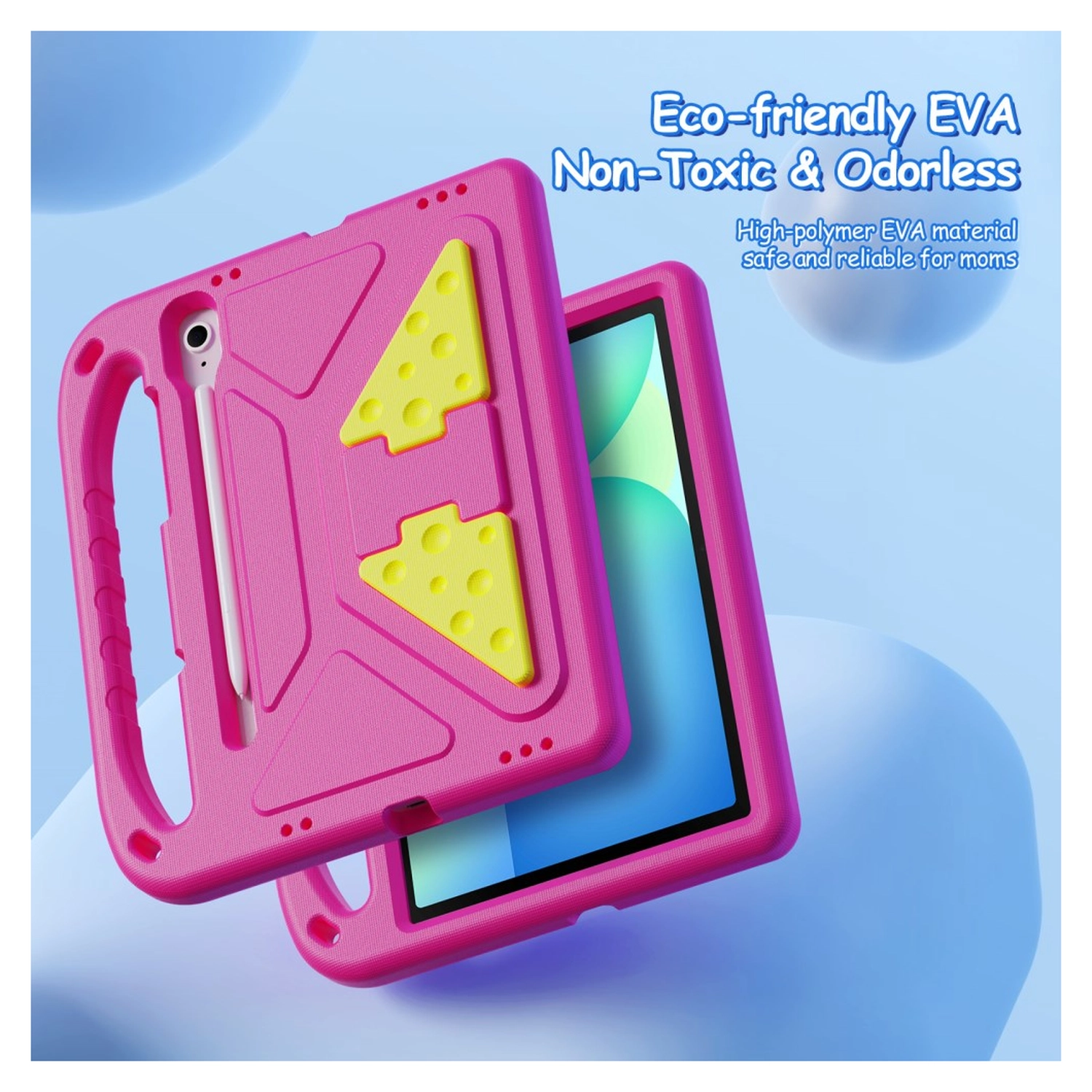 Dux Ducis PUFF Samsung Tab S10 Lite/S10 FE/S9 FE Kinder Tablethoes Handvat Roze afbeelding 5
