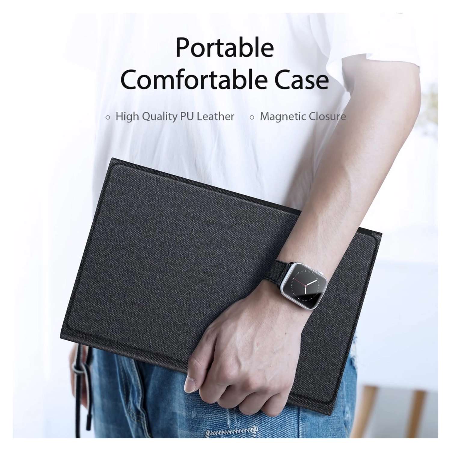 Dux Ducis Samsung Galaxy Tab A11 Plus Hoes Bluetooth Toetsenbord Zwart afbeelding 3