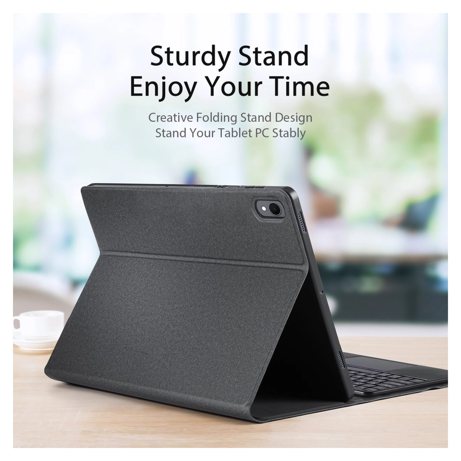 Dux Ducis Samsung Galaxy Tab S11 Hoes Bluetooth Toetsenbord Zwart afbeelding 4
