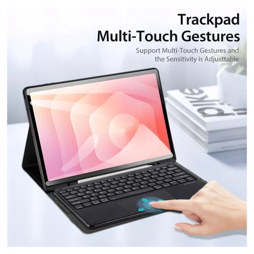 Dux Ducis Samsung Galaxy Tab S11 Hoes Bluetooth Toetsenbord Zwart afbeelding 6