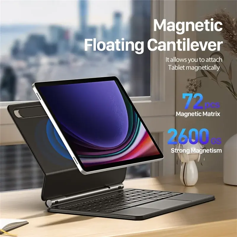 Dux Ducis MK Series Toetsenbordhoes Samsung Tab S10 Lite/S10 FE/S9/S9 FE Zwart afbeelding 10