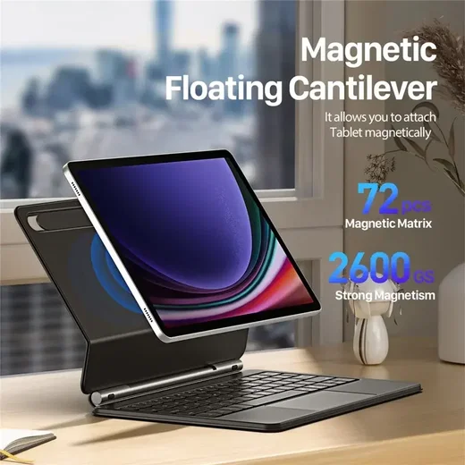 Dux Ducis MK Series Toetsenbordhoes Samsung Tab S10 Lite/S10 FE/S9/S9 FE Zwart afbeelding 10
