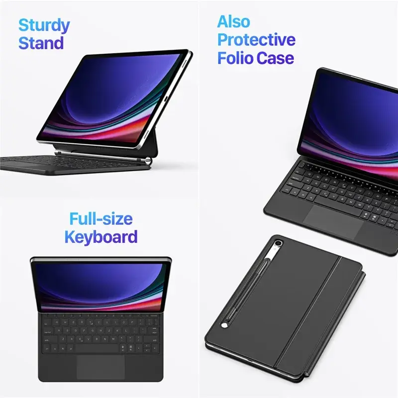 Dux Ducis MK Series Toetsenbordhoes Samsung Tab S10 Lite/S10 FE/S9/S9 FE Zwart afbeelding 9