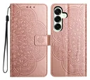 Samsung Galaxy A17 / A26 Hoesje Mandala Book Case met Pasjeshouder Roze Goud