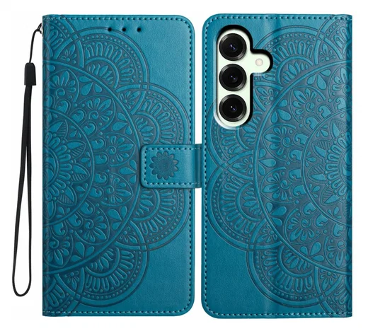 Samsung Galaxy A17 / A26 Hoesje Mandala Book Case met Pasjeshouder Blauw afbeelding 1