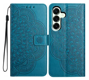 Samsung Galaxy A17 / A26 Hoesje Mandala Book Case met Pasjeshouder Blauw