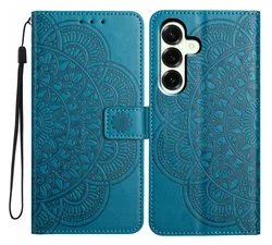 Samsung Galaxy A17 / A26 Hoesje Mandala Book Case met Pasjeshouder Blauw afbeelding