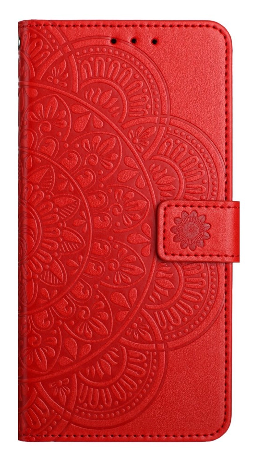 Samsung Galaxy A17 / A26 Hoesje Mandala Book Case met Pasjeshouder Rood afbeelding 6