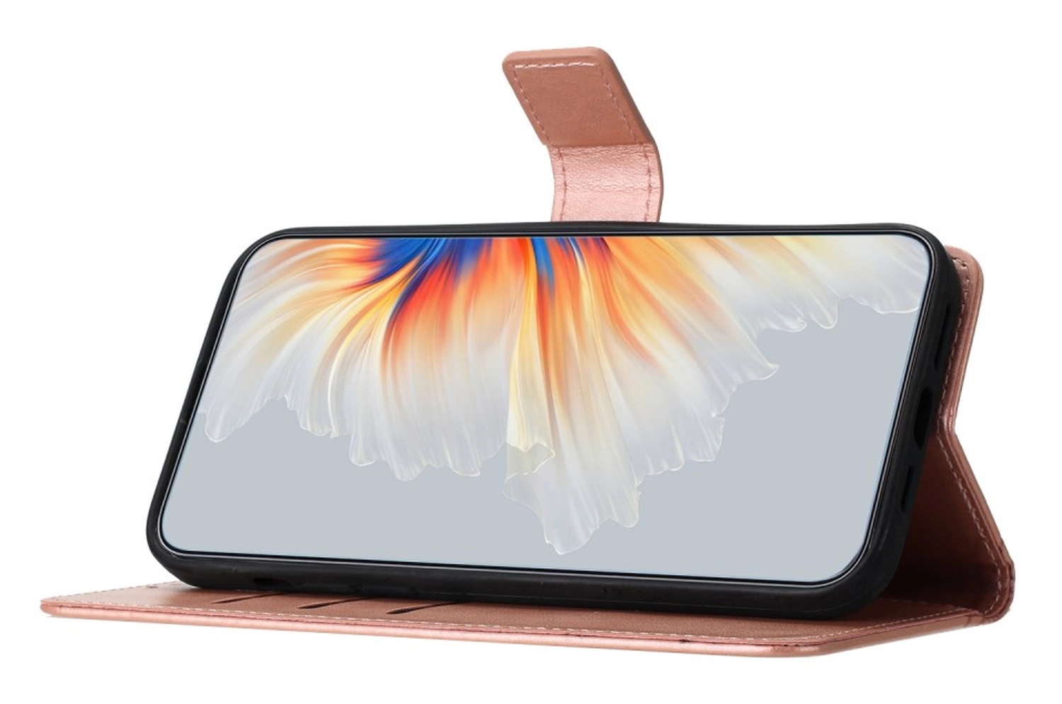 Samsung Galaxy S25 FE Hoesje Mandala Book Case met Pasjeshouder Roze Goud afbeelding 3