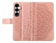 Samsung Galaxy S25 FE Hoesje Mandala Book Case met Pasjeshouder Roze Goud afbeelding 5