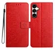 Samsung Galaxy S25 FE Hoesje Mandala Book Case met Pasjeshouder Rood afbeelding 1
