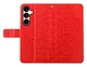 Samsung Galaxy S25 FE Hoesje Mandala Book Case met Pasjeshouder Rood afbeelding 5