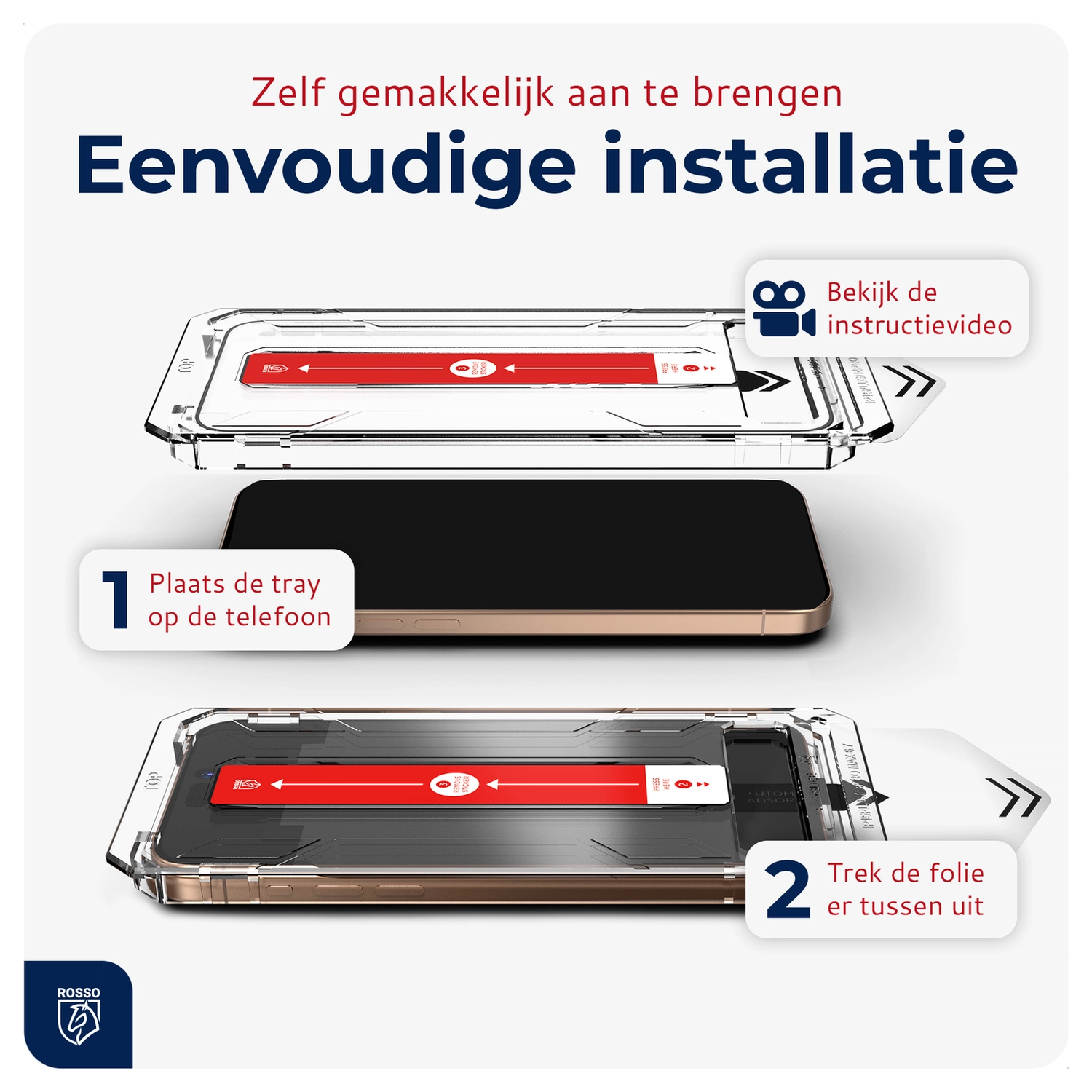 Rosso Apple iPhone Air Tempered Glass met Installatietray (2-Pack) afbeelding 2