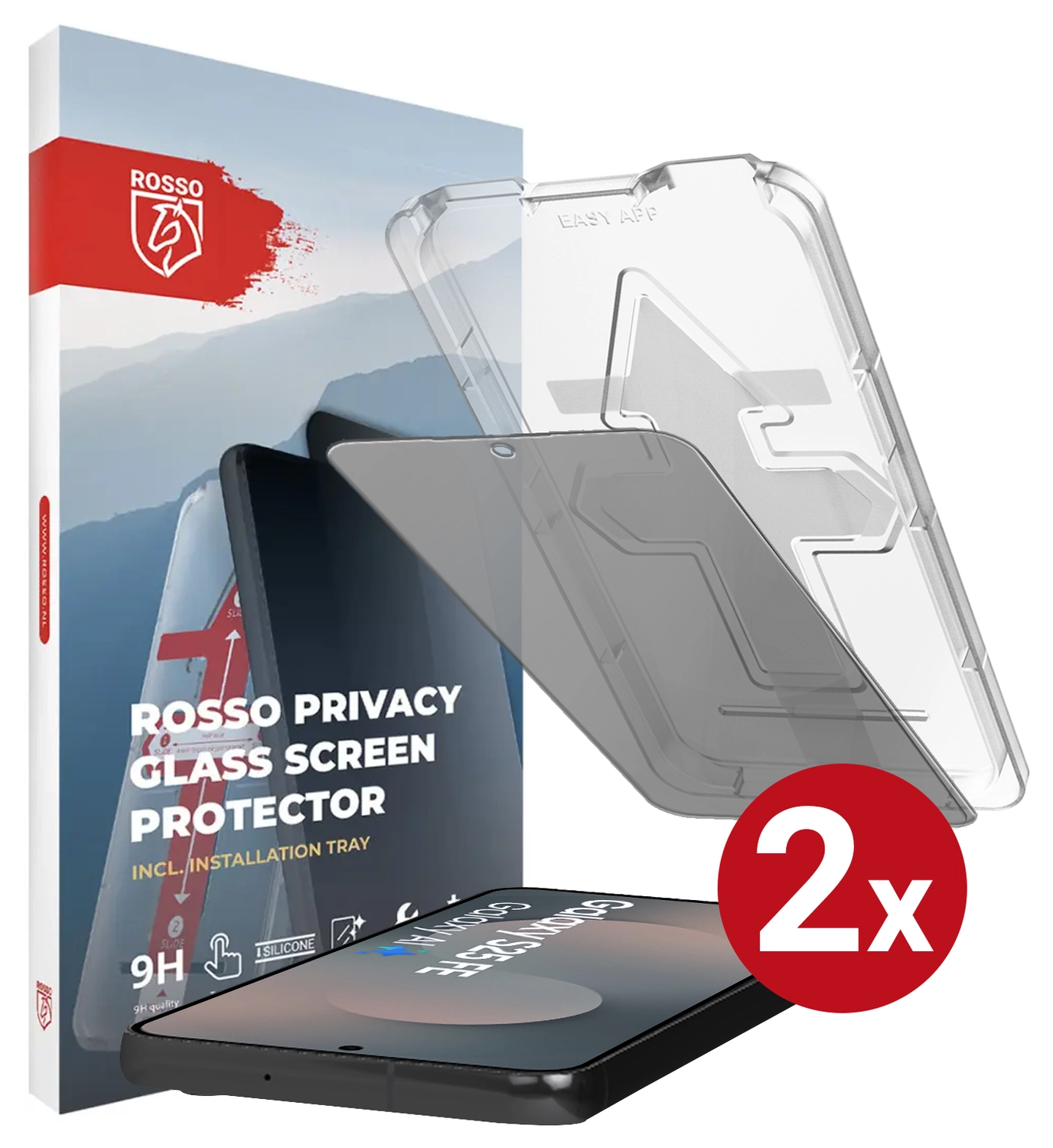 Rosso Samsung Galaxy S25 FE Privacy Glass met Installatietray (2-Pack) afbeelding 12