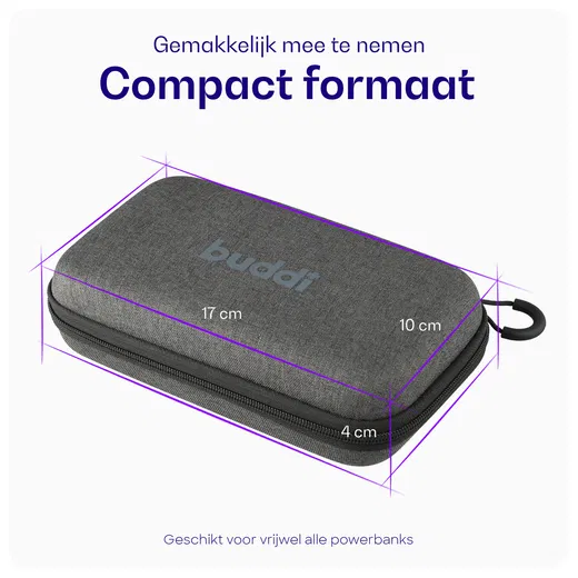 Buddi Sorted Organizer Hoes voor Powerbank en Kabels Grijs - Small afbeelding 2