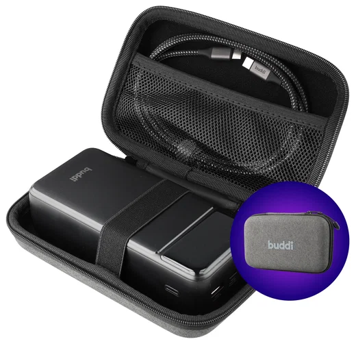 Buddi Sorted Organizer Hoes voor Powerbank en Kabels Grijs - Medium afbeelding 1