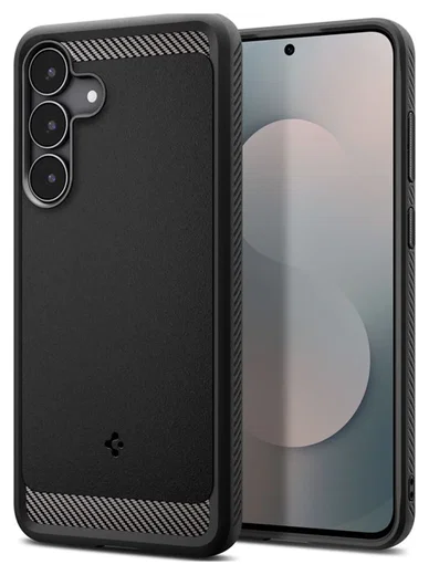 Spigen Rugged Armor Samsung Galaxy S25 FE Hoesje Back Cover Matte Zwart afbeelding 1