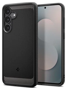 Spigen Rugged Armor Samsung Galaxy S25 FE Hoesje Back Cover Matte Zwart
