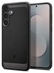 Spigen Rugged Armor Samsung Galaxy S25 FE Hoesje Back Cover Matte Zwart afbeelding