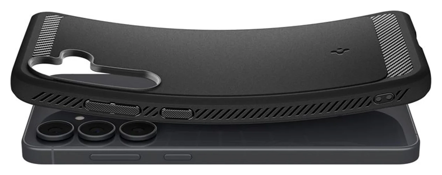 Spigen Rugged Armor Samsung Galaxy S25 FE Hoesje Back Cover Matte Zwart afbeelding 5