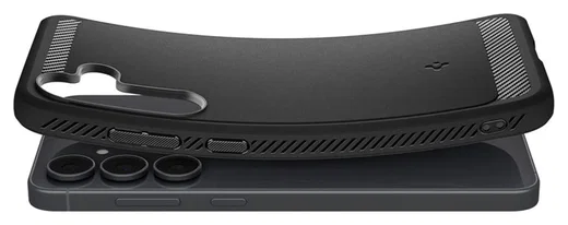 Spigen Rugged Armor Samsung Galaxy S25 FE Hoesje Back Cover Matte Zwart afbeelding 5