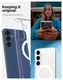 Spigen Ultra Hybrid MagFit Samsung Galaxy S25 FE Hoesje MagSafe Transparant Wit afbeelding 3