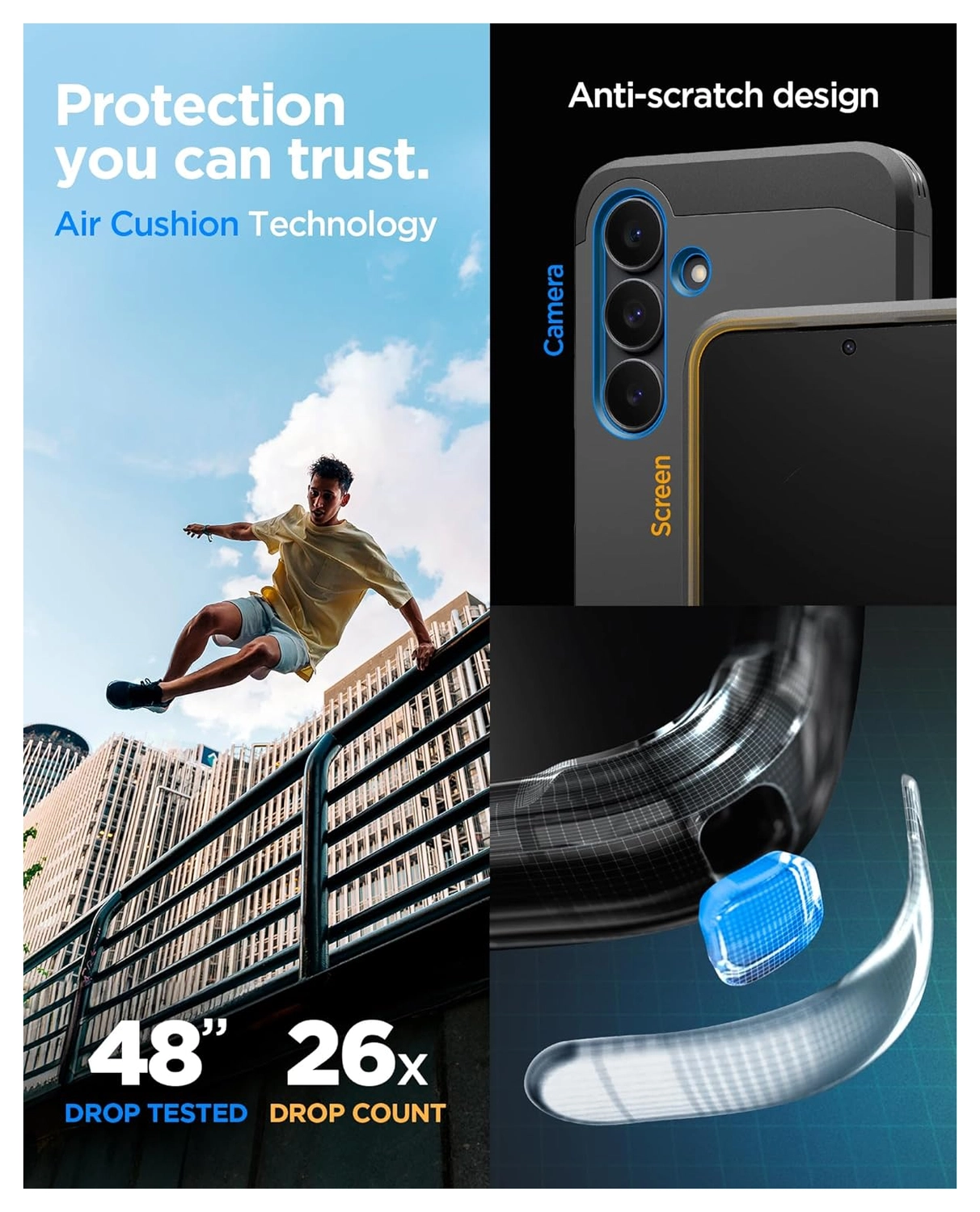 Spigen Tough Armor Samsung Galaxy S25 FE Hoesje MagSafe Back Cover Zwart afbeelding 5