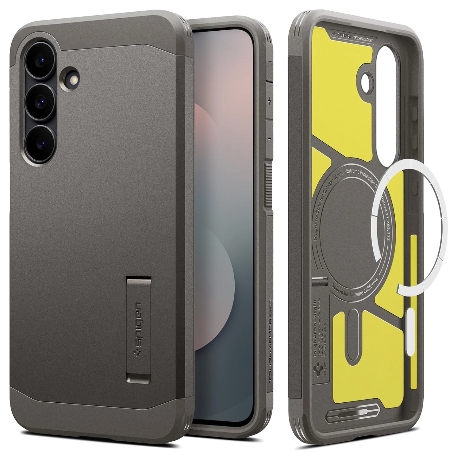 Spigen Tough Armor Samsung Galaxy S25 FE Hoesje MagSafe Back Cover Gunmetal afbeelding 1