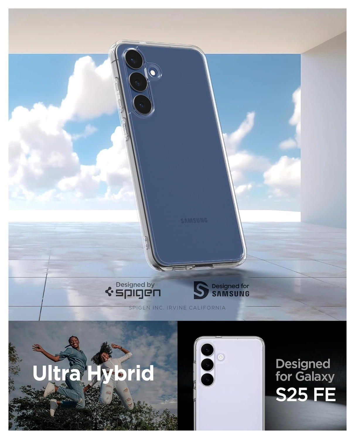 Spigen Ultra Hybrid Samsung Galaxy S25 FE Hoesje Back Cover Transparant afbeelding 2
