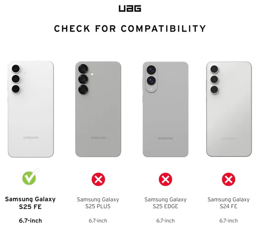 UAG Pathfinder Clear Samsung Galaxy S25 FE Hoesje MagSafe Back Cover Ash Zwart afbeelding 3