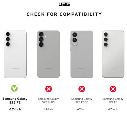 Urban Armor Gear Scout Samsung Galaxy S25 FE Hoesje Back Cover Zwart afbeelding 3