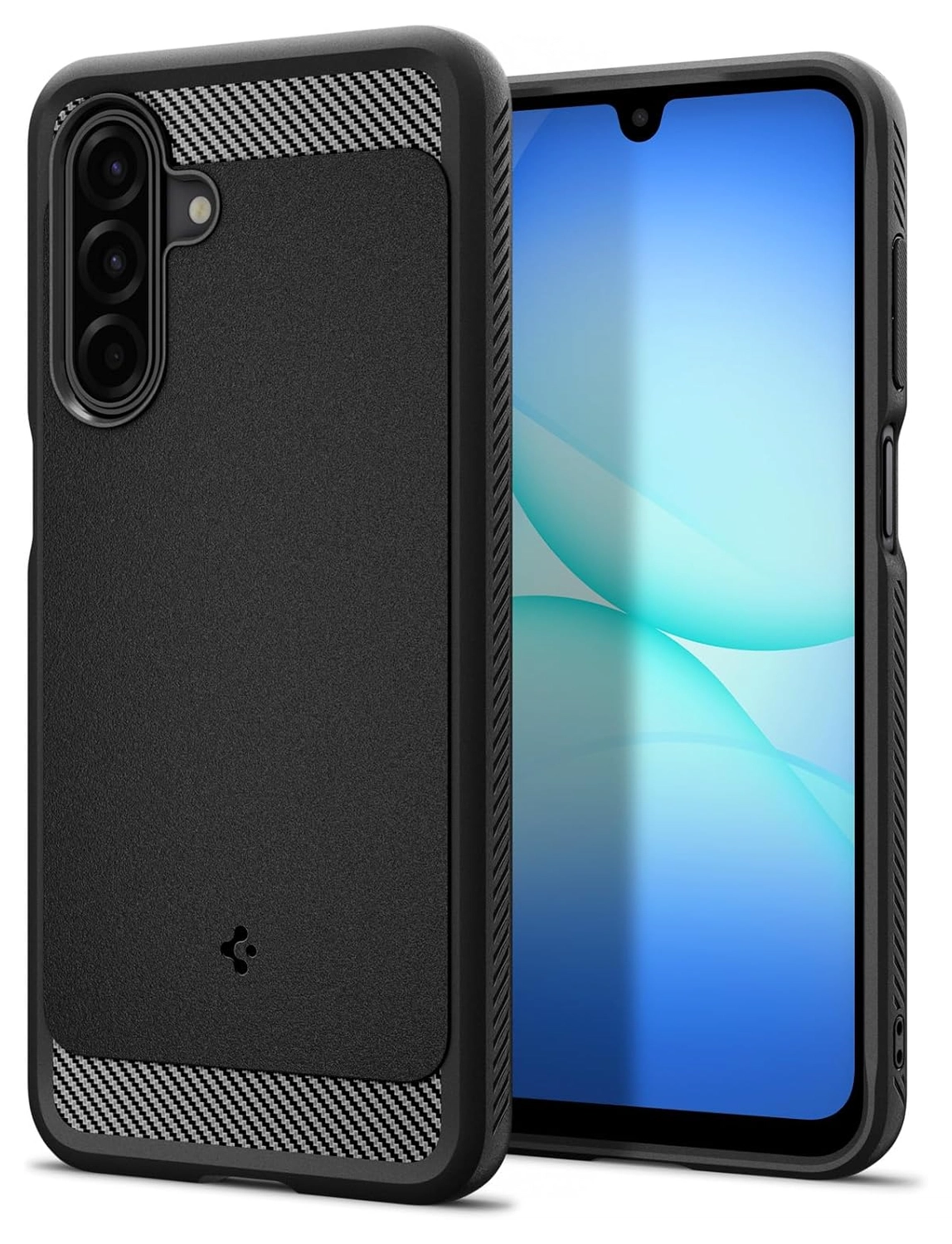 Spigen Rugged Armor Samsung Galaxy A17 Hoesje Back Cover Matte Zwart afbeelding 1