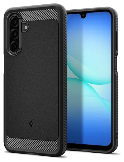 Spigen Rugged Armor Samsung Galaxy A17 Hoesje Back Cover Matte Zwart afbeelding 1