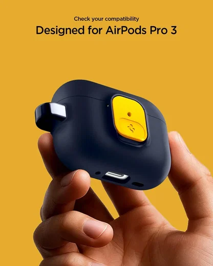 Spigen Nano Pop Case AirPods Pro 3 Hoesje met Karabijnhaak Blauw afbeelding 2