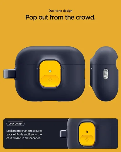 Spigen Nano Pop Case AirPods Pro 3 Hoesje met Karabijnhaak Blauw afbeelding 4