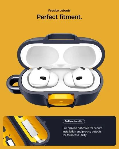 Spigen Nano Pop Case AirPods Pro 3 Hoesje met Karabijnhaak Blauw afbeelding 3