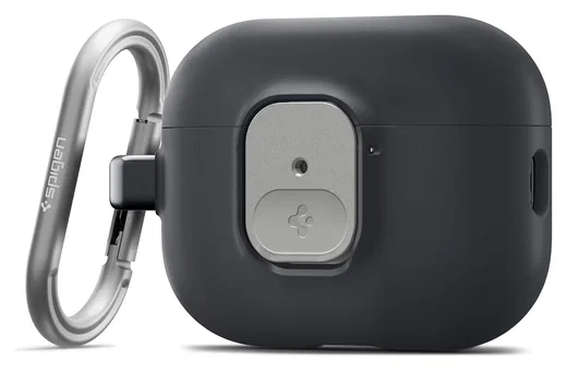 Spigen Nano Pop Case AirPods Pro 3 Hoesje met Karabijnhaak Zwart afbeelding 1