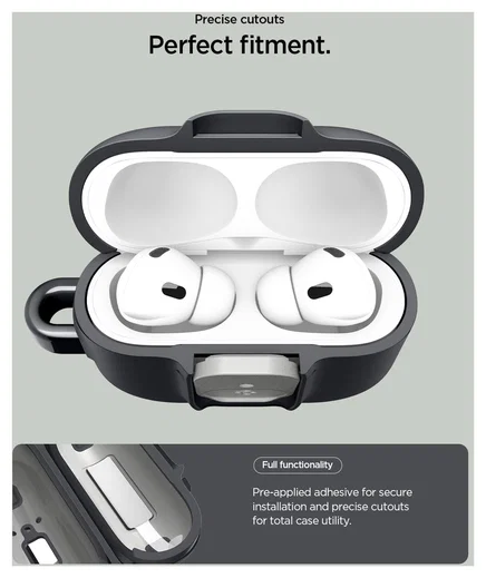 Spigen Nano Pop Case AirPods Pro 3 Hoesje met Karabijnhaak Zwart afbeelding 7