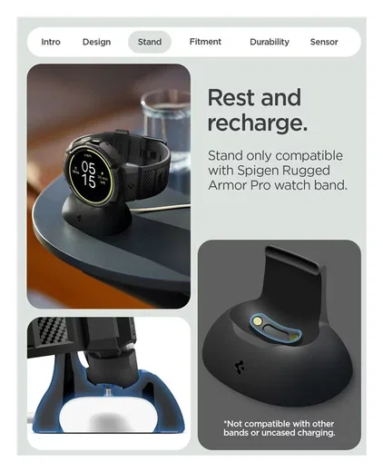 Spigen Rugged Armor Pro - Google Pixel Watch 4 41MM Hoesje en Bandje + Oplader afbeelding 4