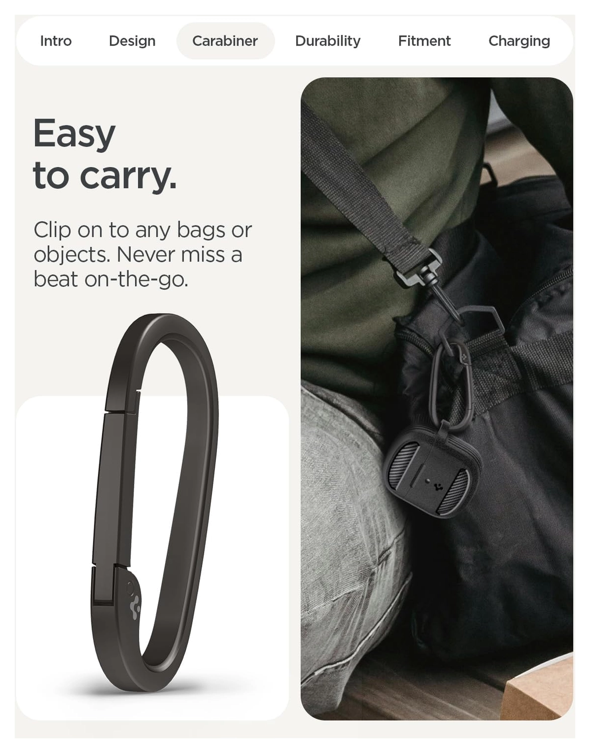 Spigen Rugged Armor Google Pixel Buds 2a Hoesje Matte Zwart afbeelding 7