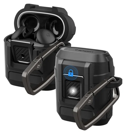 Spigen Lock Fit Google Pixel Buds 2a Hoesje Case Zwart afbeelding 1