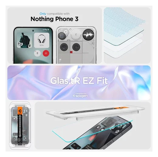 Spigen EZ Fit GLAS.tR Nothing Phone (3) Screen Protector 2-Pack afbeelding 4