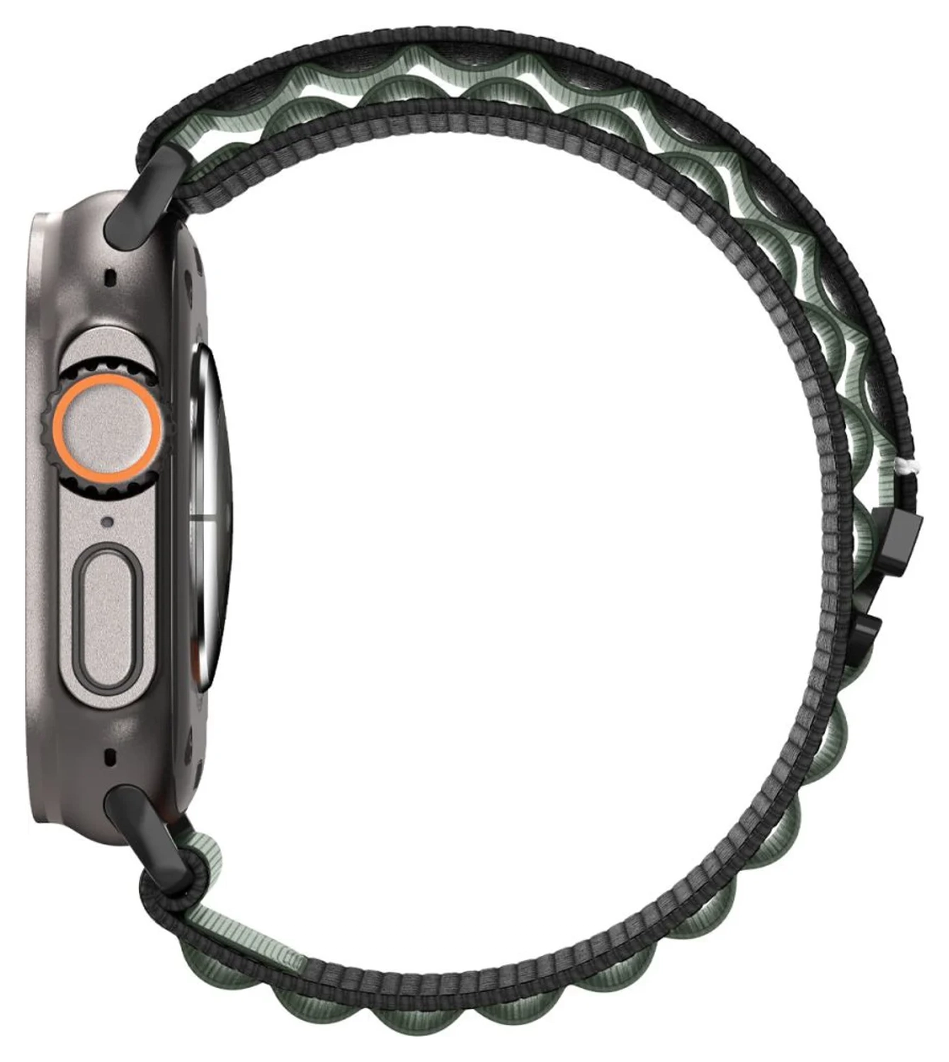Spigen WBF1 - Apple Watch 1-11/SE/Ultra Bandje - 49/46/45/44/42MM - Zwart Groen afbeelding 12