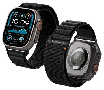 Spigen WBF1 - Apple Watch 1-11/SE/Ultra Bandje - 49/46/45/44/42MM - Zwart