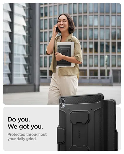 Spigen Rugged Armor Pro Samsung Galaxy Tab S11 Hoes Book Case Zwart afbeelding 4