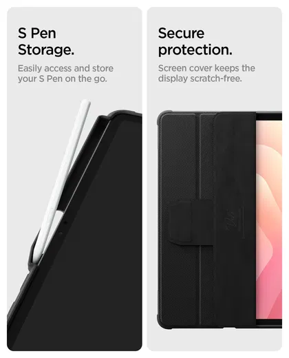 Spigen Rugged Armor Pro Samsung Galaxy Tab S11 Hoes Book Case Zwart afbeelding 5