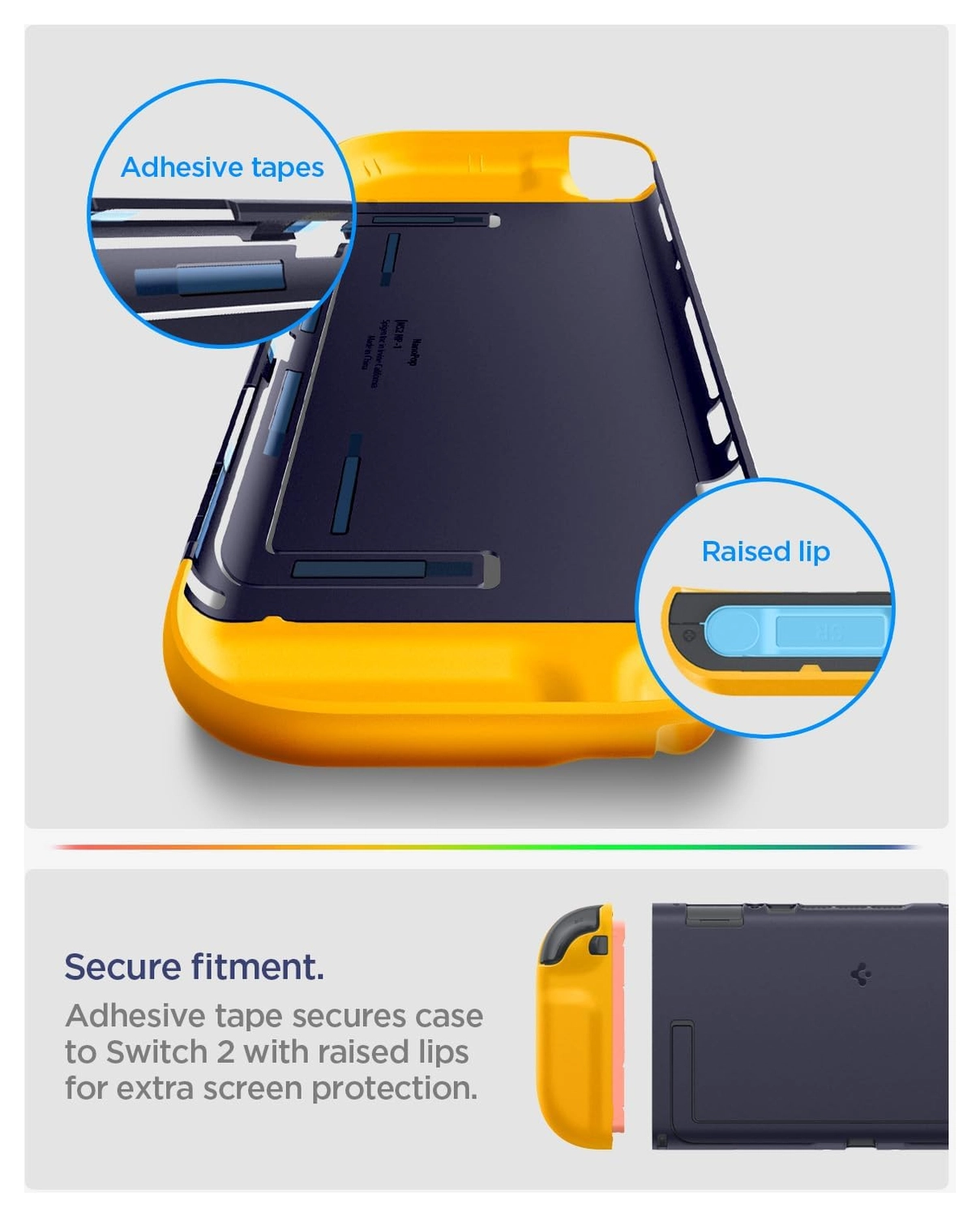 Spigen Nano Pop V2 Nintendo Switch 2 Hoesje met Standaard Blauw Geel afbeelding 7