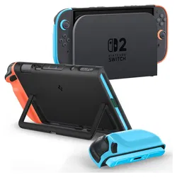 Spigen Nano Pop V2 Nintendo Switch 2 Hoesje met Standaard Blauw Rood afbeelding